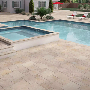 Design moderne <span class=keywords><strong>prix</strong></span> d'usine carrelage d'extérieur en travertin motif français pavés en marbre naturel calcaire pour piscine - Product Image 5
