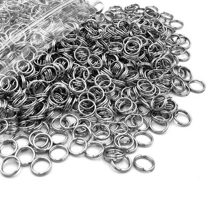 Anillo doble de acero inoxidable de 6 mm, 8 mm, 10 mm, 12 mm, 15 mm para la fabricación de pulseras, accesorios de joyería DIY, anillo de conexión de forma redonda - Product Image 4