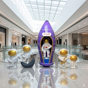 Escultura de <span class=keywords><strong>Astronauta</strong></span> de Fibra de Vidrio en Versión Q de Dibujos Animados, Estatua de <span class=keywords><strong>Astronauta</strong></span> de Tamaño Real para Decoración de Parques Infantiles - Product Image 6