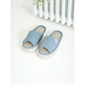 Soffici pantofole per la casa in velluto a coste 230 ~ 250 mm collezione di storie vere blu - Product Image 1