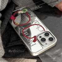 Vente en gros Premium Sensation Compatible pour iPhone 14 15 13 16 Pro Max Téléphone Cas Miroir Ligne 15 Galvanoplastie Argent Modèle INS