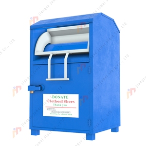 Wholesale small clothes recycling bin outdoor metal donation bin Shoes Books Recycling Bin manufacturer