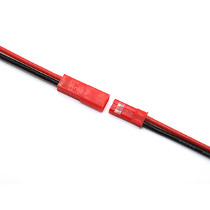 Cable Servo Electrónico HUA Personalizado SYP-2P 2.54mm 2P, Conector Hembra y Macho, Aislamiento de PVC, Cobre Estañado, Arnés de Cables Rojo JST RCY - Product Image 2