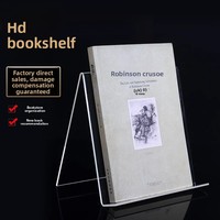 Présentoir de bureau en acrylique haute définition, transparent, pour livres, chaussures, livres de poche et supports de lecture pour exposition