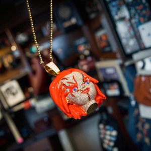 Kalung Pria kustom Aloi tembaga dilapis emas Hip Hop 5A zirkon Iced Out besar kartun <span class=keywords><strong>3D</strong></span> liontin enamel - Product Image 4