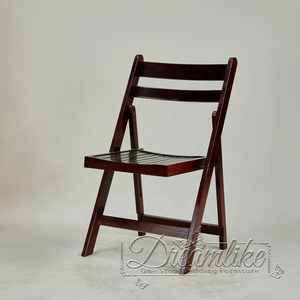 Chaise pliante en bois au design moderne pour banquet de mariage, événement, fête, hôtel, meubles pour mariages et salle à manger - Product Image 2