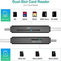 Lecteur de carte mémoire externe USB 2.0/USB-C, adaptateur OTG pour cartes SD SDHC Micro SDHC Micro TF/UHS-I, téléphones/tablettes Android