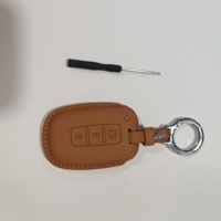 Porte-clés en cuir pour moto, accessoires Hyundai, cuir NAPPA marron, étui pour clé de voiture