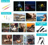 Kit de survie personnalisé, équipement professionnel et grand sac à dos de camping, trousse de premiers soins pour l'aventure, accessoires de randonnée en plein air
