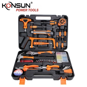 Kit de Reparación para el Hogar KONSUN de 46 Piezas - Destornilladores, Juego de <span class=keywords><strong>Llaves</strong></span> de Tubo, <span class=keywords><strong>Llaves</strong></span> Hexagonales, Alicates, Martillo de Uña, Cinta Métrica en Estuche Rígido |   OEM - Product Image 1