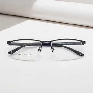 Nouveau modèle de <span class=keywords><strong>lunettes</strong></span> à monture optique en métal tendance <span class=keywords><strong>Lunettes</strong></span> à coussinet nasal en silicone pour hommes - Product Image 1