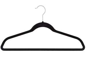 Cao Cấp <span class=keywords><strong>T</strong></span>ùy Chỉnh Tiế<span class=keywords><strong>t</strong></span> Kiệm Không Gian Non-slip Đen Flock <span class=keywords><strong>Velvet</strong></span> Coat Suit Hanger, <span class=keywords><strong>Velvet</strong></span> Hanger - Product Image 2