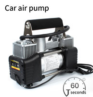 DC12V Dual Cylinder Electric Air Pump 30mm Cylinder 150PSI High Flow Tire Inflator with 5M Rubber Hose for SUV OEM