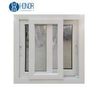 Double fenêtre et porte de glissement de PVC de pied facile de l'opération 4*4 avec la serrure de croissant