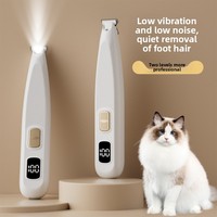 Tragbare ABS Geräuscharme Kabellose Hundepfoten-Trimmer mit LED-Licht Elektrischer Wiederaufladbarer Nagelschneider Tierhaar-Trimmer