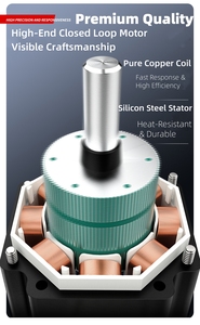 Moteur pas à pas hybride 12V DC NEMA 14 35mm - 2 phases 4 fils pour instruments médicaux/de laboratoire - Product Image 4