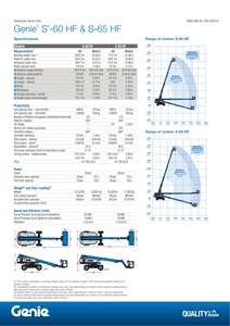 Yeni tasarım toptan fiyat çekilebilir adam kaldırma MEWP GENIE - S-65 kullanılan kendinden tahrikli teleskoplu sepetli forklift Genie - Product Image 2