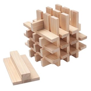 Bloques de construcción de madera, juguete de construcción de madera maciza para niños de 2 a 4 años, juego de bloques apilables unisex - Product Image 5