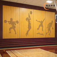Panneaux muraux acoustiques en bois modernes ignifuges, fabricant de panneaux de plafond perforés à micro-pores pour hôtels, studios, salles de conférence