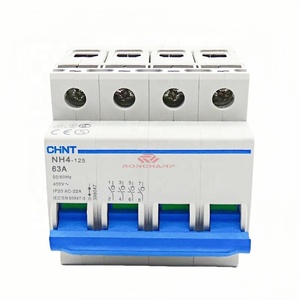 สวิตช์ตัดวงจร CHINT <span class=keywords><strong>NH4</strong></span>-<span class=keywords><strong>125</strong></span> 63A ของแท้ใหม่ 100%  400V 3P/4P แบบติดตั้งบนราง DIN สำหรับสวิตช์หลักระบบจ่ายไฟ - Product Image 1