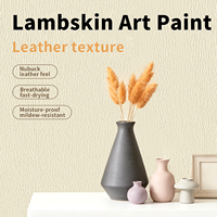 Émulsion liquide de luxe pour peinture artistique sur peau d'agneau, finition mate douce, suède délicat, résistant aux taches, pour surfaces murales intérieures