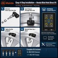 Kit de surveillance de pression des pneus TPMS interne 434 MHz pour automobile, capteur OEM pour affichage à trou aveugle, vente en gros