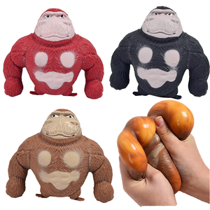 Jouet à presser amusant Singe Gorille en TPR pour soulager le stress, jouet sensoriel de décompression, nouveauté, jouet farfelu pour enfants et adultes - Product Image 3