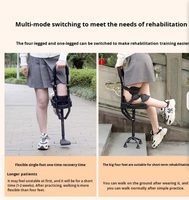 Attelle de marche télescopique antidérapante pour fracture de la cheville, entorse du mollet, ou immobilisation d'une seule jambe