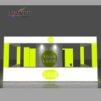 10x20 Fashion Led Lightbox Rétro-éclairé Stand De Salon Produit Affichage Personnalisé Stand D'exposition Stand Mural avec Étagères