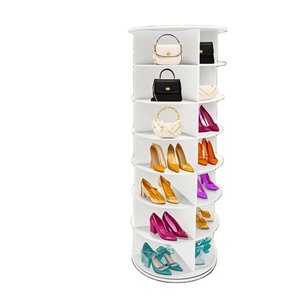 Chinese <strong>Supplier</strong> Luxury 7 Tier Levitating Shoe <strong>Display</strong> <strong>Case</strong> Clothes <strong>Stands</strong> 360 Shoe Rack Storage for Shoes - Product Image 1