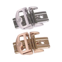 Fermoir de déploiement papillon en acier inoxydable noir or rose poli de luxe 18mm 20mm pour boucle iwc