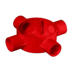 Boîte de jonction à quatre voies en PVC orange de haute qualité pour raccords de conduites rigides en PVC, fabriquée au Vietnam - Product Image 1
