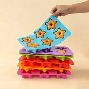 Năm Cánh Sao Donut DIY Pastry Silicone Khuôn Gấu Trái Tim Gấu Khuôn Mẫu Cho Sô Cô La Cookie Món Tráng Miệng Nhựa Epoxy Bánh Công Cụ - Product Image 5