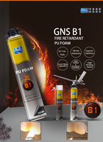 Mousse PU ignifuge de haute qualité, conforme à la classification d'incendie B1, pour la construction et la menuiserie