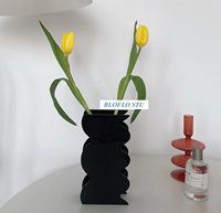 Vases à fleurs géométriques modernes en acrylique Centres de table en forme de vague pour la décoration Accent contemporain