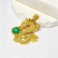 Pendentifs breloques petit dragon sculpté 3D en cuivre antique plaqué, incrustation en résine, cadeau unisexe pour la création de colliers, vente en gros