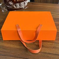Boîte cadeau pliante de luxe personnalisée faite à la main avec couvercle magnétique noir, rose, vert, orange, rouge, bougie, poignée pliable, accessoire, logo, motif