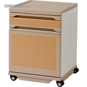 Armoire de chevet médicale économique en plastique ABS SAIKANG SKS008 avec roulettes - Product Image 1