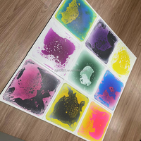 Tapis de lave liquide en plastique coloré, fait à la main, non toxique, pour enfants, Gel Tactile, sensoriel, PVC, pour piste de danse