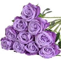Rose artificielle réaliste en soie, tige unique, 50 cm, pour la maison, les mariages, la Saint-Valentin, la fête des mères - Cadeau beauté