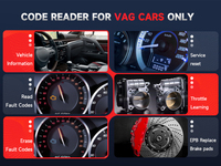 Lecteur de codes de diagnostic OBDII ANCEL VD500 pour groupe VW, ABS, SRS, réinitialisation EPB, service d'entretien, position du papillon des gaz