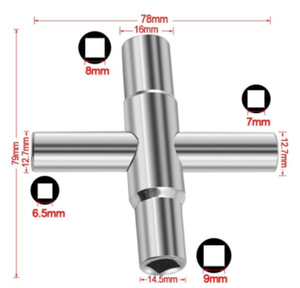 Outil clé de <span class=keywords><strong>robinet</strong></span> <span class=keywords><strong>d</strong></span>'eau avec 4 tailles de clés Clé à <span class=keywords><strong>robinet</strong></span> en acier <span class=keywords><strong>pour</strong></span> robinets <span class=keywords><strong>d</strong></span>'arrêt Sillcock et remplacement de la poignée de <span class=keywords><strong>robinet</strong></span> - Product Image 2