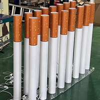 Nouvelle Lampe Cylindrique Moderne Simple en Acrylique pour Cigarettes, Luminaire Commercial Personnalisable à Intensité Variable pour Publicité et Décoration Intérieure