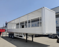Nouvelle semi-remorque utilitaire en acier robuste à 3/4 essieux, capacité de charge de 60 tonnes, transport de conteneurs de 20 pieds/40 pieds, suspension mécanique/air