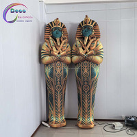 Modèle de pharaon égyptien gonflable géant en PVC personnalisé pour les fêtes et événements, ventilateur inclus