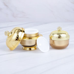 <span class=keywords><strong>5g</strong></span> 10g 30g 50g 10ml 30ml 50ml 120ml luxe or polyèdre cosmétique vide en plastique acrylique pot et bouteille ensemble - Product Image 3