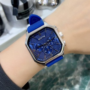 Montre-bracelet en silicone de luxe Scottie 3008 pour homme, couleur, étanche, montre sport à quartz avec cadran et bracelet élégants - Product Image 4