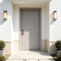 Porte d'entrée en bois vintage pour maisons résidentielles et projets hôteliers avec dimensions et design de panneaux personnalisés