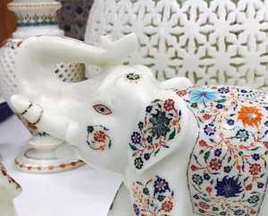 ANURAG HANDICRAFT High Quality Handcrafted Marble <b>Elephant</b> Statue Animal Figurine Home <b>Decoration</b> Vastu Feng Shui Gift India - Product Image 3