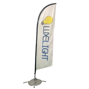 Wholesale <strong>Custom</strong> Logo Printed <strong>Feather</strong> <strong>Flag</strong> Rectangle Beach <strong>Flag</strong> Banners - Product Image 2